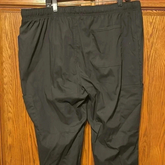 Cherokee Men's Scrub Pants Tapered Leg with Elastic Waistband Zip Fly 5 Pockets - Picture 5 of 8